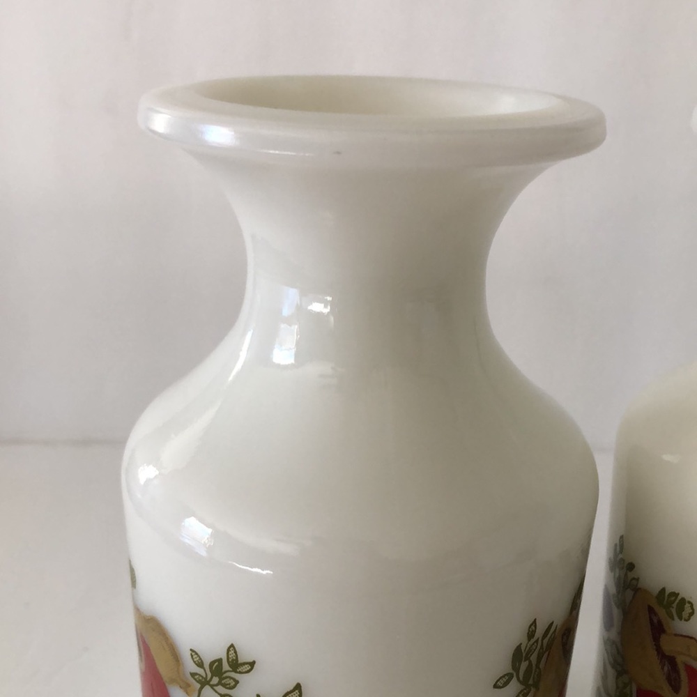 Corningware Spice Of Life Vegetables Milk Glass Pedestal Footed Coffee Mugs - Picture 10 of 16